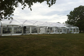 40' wide arch span clear wall